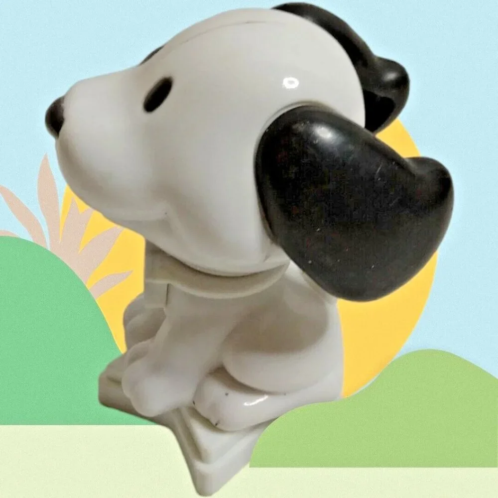 Cake Decoration Snoopy White Dog Collar Says #1 Action‎ Figure